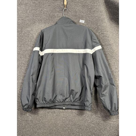 Nike Jacket Mens Large Gray Windbreaker Full Zip Reflective Stripe 404561-010 - Picture 2 of 7